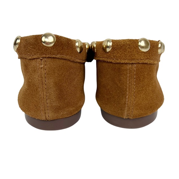 SOLD! SCHUTZ Laurie Studded Loafers in Wood Suede - Picture 5 of 8